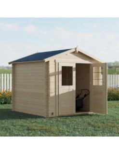 Abri De Jardin Juno 4.9 M² En Bois Massif 19 Mm -Extérieur Meubles Magasin abri de jardin juno 49 m en bois massif 19 mm 2