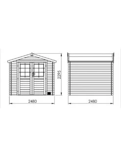 Abri De Jardin Juno 4.9 M² En Bois Massif 19 Mm -Extérieur Meubles Magasin abri de jardin juno 49 m en bois massif 19 mm 4