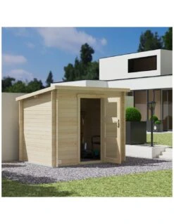 Abri De Jardin Juno Modern 4 M² En Bois Massif -Extérieur Meubles Magasin abri de jardin juno modern 4 m en bois massif 2