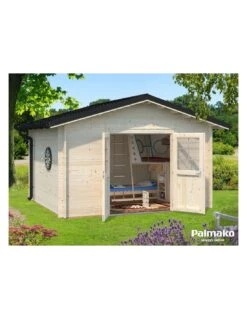 Abri De Jardin Tina 10.8 M² En Bois Massif 34 Mm -Extérieur Meubles Magasin abri de jardin tina 108 m en bois massif 34 mm 2