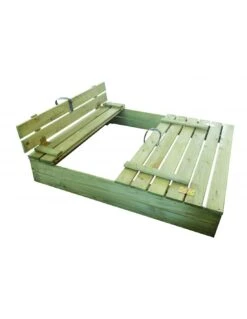 Bac à Sable SANDY PARK En Bois 120 X 120 Pour Enfants 3/8 Ans