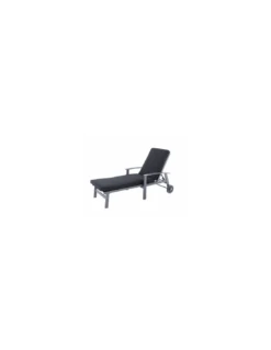 Bain De Soleil Berlin Avec Coussin En Aluminium - Gris Mat Et Anthracite