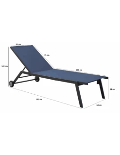 Bain De Soleil Florence En Aluminium - Grey / Gris -Extérieur Meubles Magasin bain de soleil florence aluminium et toile tpep proloisirs 1