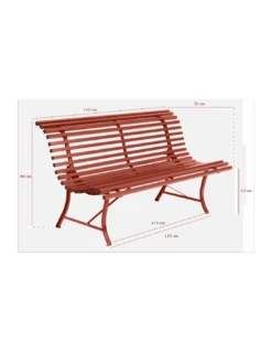 Banc De Jardin Louisiane L.150 Cm - Métal - Carbone -Extérieur Meubles Magasin banc de jardin louisiane l150 cm metal 6