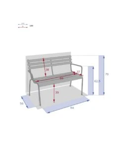 Banc De Jardin Métal Greensboro - Acier époxy - Moutarde -Extérieur Meubles Magasin banc de jardin metal greensboro acier epoxy moutarde 2