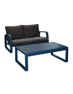 Canapé Antonino 2 Places + Table - Bleu