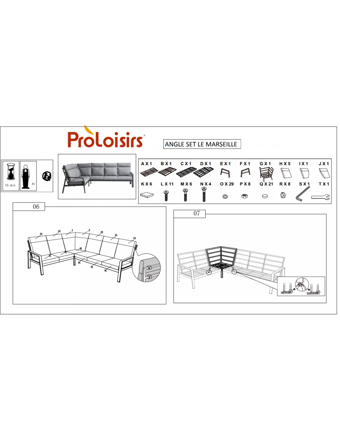 Canapé D'angle Le Marseille 5/6 Places En Aluminium Grey 5 Canapé D'angle Le Marseille 5/6 Places En Aluminium Grey – Image 5