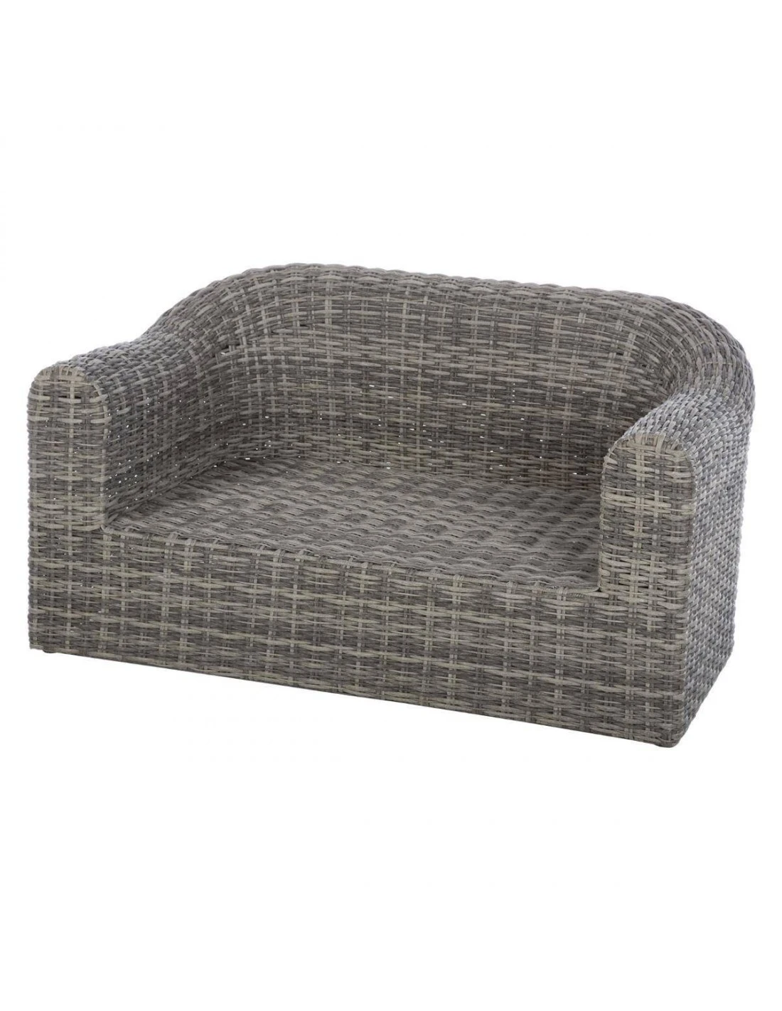 Canapé De Jardin Mooréa 2 Places - Aluminium Et Résine Tressée - Terre D'ombre 2 Canapé De Jardin Mooréa 2 Places - Aluminium Et Résine Tressée - Terre D'ombre – Image 2