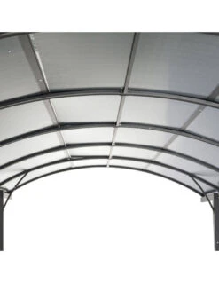 Carport Belize Noir - 2,94 X 5 X 2,23/2,50 - Aluminium, Acier Et Polycarbonate -Extérieur Meubles Magasin carport belize noir 294 x 5 x 223250 aluminium acier et polycarbonate 2