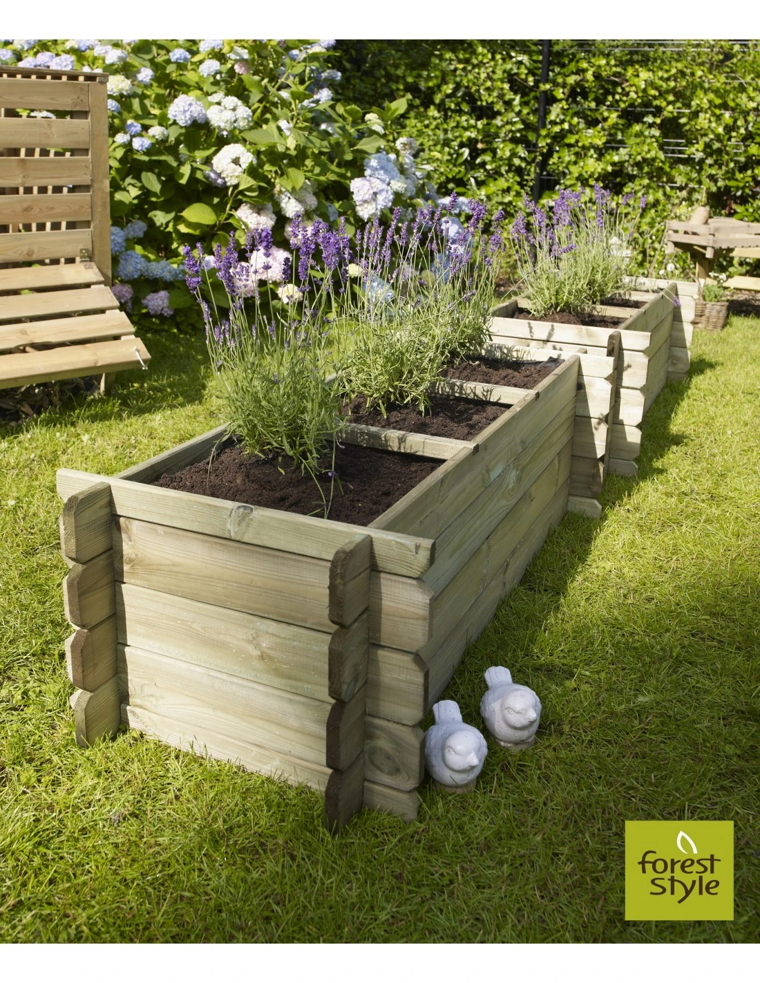 Carré Potager En Bois 140x60xH40 Cm 2 Carré Potager En Bois 140x60xH40 Cm – Image 2