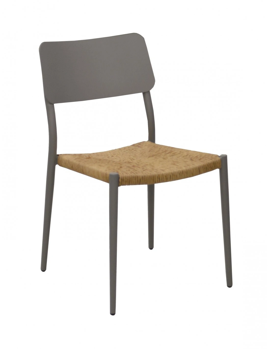 Chaise De Jardin Dublin En Aluminium Et Résine TWIST Coloris Taupe / Paille 1 Chaise De Jardin Dublin En Aluminium Et Résine TWIST Coloris Taupe / Paille