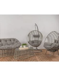 Fauteuil œuf Suspendu LONDON - Acier époxy Et Résine Tressée 11 Fauteuil œuf Suspendu LONDON - Acier époxy Et Résine Tressée -Extérieur Meubles Magasin chaise loveuse suspendue london 4