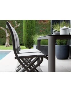 Chaise Pliante Élégance - Aluminium Grey - Grey / BB -Extérieur Meubles Magasin chaise pliante elegance aluminium grey 2