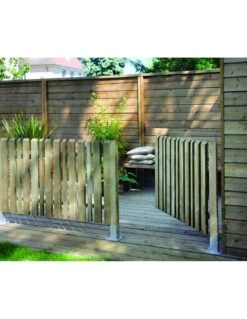 Clôture Oblik Lames Alternées - Bois Traité 90x150 Cm -Extérieur Meubles Magasin cloture oblik lames alternees bois traite 90x150 cm 2