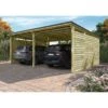 Carport En Bois Double CESAR Traité Autoclave De 38 M²