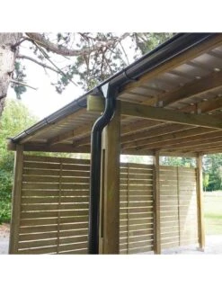 Carport En Bois Double CESAR Traité Autoclave De 38 M² -Extérieur Meubles Magasin double carport cesar traite autoclave de 401 m 3
