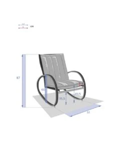 Fauteuil à Bascule Nevada - Graphite -Extérieur Meubles Magasin fauteuil a bascule nevada graphite 4