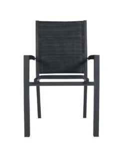 Fauteuil De Jardin Allure Empilable - Aluminium Et Texaline Matelassée - Graphite / Poivre -Extérieur Meubles Magasin fauteuil de jardin allure empilable aluminium et texaline matelassee graphite poivre 4