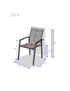 Fauteuil De Jardin Axiome En Aluminium Poivre Et Graphite -Extérieur Meubles Magasin fauteuil de jardin axiome en aluminium poivre et graphite 3