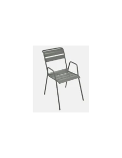 Fauteuil De Jardin Bridge Monceau Empilable Métal - Romarin