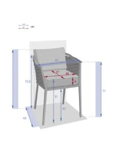 Fauteuil De Jardin Embruns - Aluminium Et Maille Tressée -Extérieur Meubles Magasin fauteuil de jardin embruns aluminium et maille tressee 6