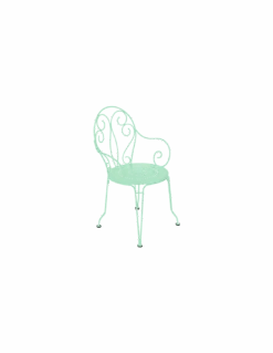Fauteuil De Jardin Montmartre Empilable En Métal - Vert Opaline