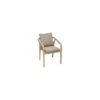 Fauteuil De Jardin Papouasie - Bois D'Acacia Et Coussins Polyester Taupe