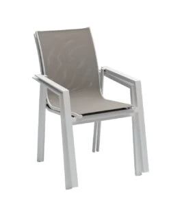 Fauteuil De Jardin Pavane - Aluminium Et Texaline - Blanc Et Noisette 11 Fauteuil De Jardin Pavane - Aluminium Et Texaline - Blanc Et Noisette -Extérieur Meubles Magasin fauteuil de jardin pavane aluminium et texaline 4