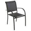 Fauteuil De Jardin Piazza Empilable - Aluminium Graphite - Graphite / Anthracite