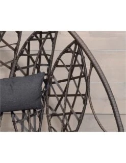 Fauteuil œuf Suspendu Malaga - Acier époxy Et Résine Synthétique - Marron Foncé -Extérieur Meubles Magasin fauteuil oeuf malaga 1 2