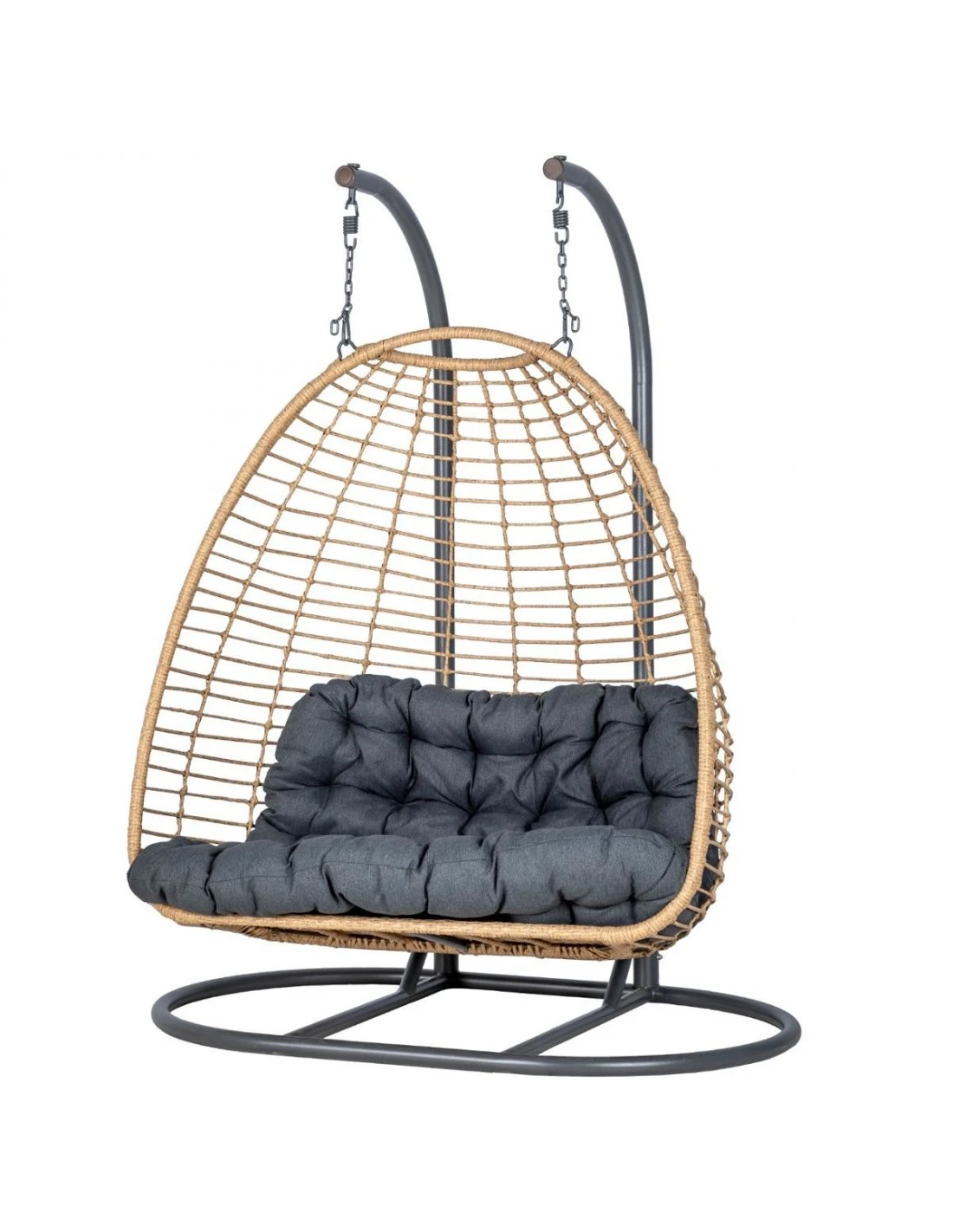 Fauteuil œuf Suspendu AJAR Ardoise 2 Places 2 Fauteuil œuf Suspendu AJAR Ardoise 2 Places – Image 2