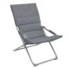 Fauteuil Relax De Jardin MILOS - Assise Matelassée - Ardoise
