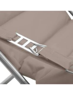 Fauteuil Relax De Jardin MILOS - Assise Matelassée - Taupe -Extérieur Meubles Magasin fauteuil relax de jardin milos assise matelassee taupe 2