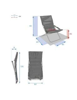 Fauteuil Relax De Jardin MILOS - Assise Matelassée - Taupe -Extérieur Meubles Magasin fauteuil relax de jardin milos assise matelassee taupe 4