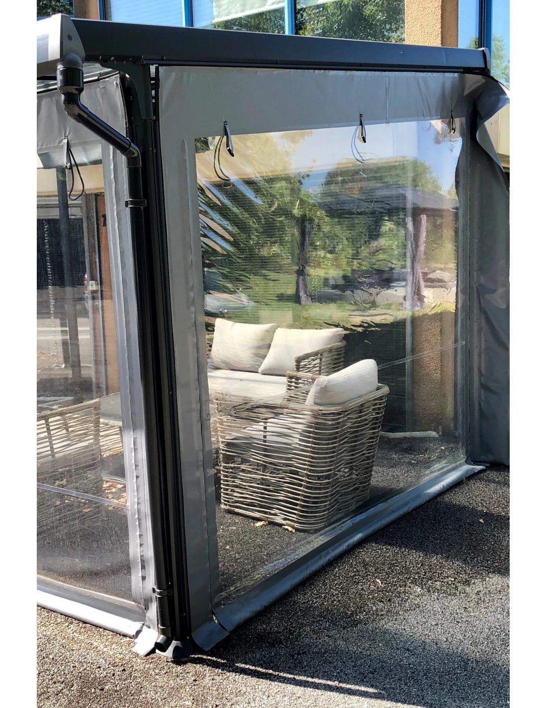 Fermeture PVC Gauche Pour Pergola Adossée AZURA 3 Fermeture PVC Gauche Pour Pergola Adossée AZURA – Image 3