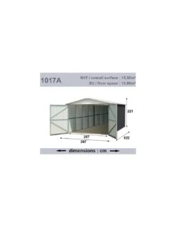 Garage Métal Anthracite 15.5 M² Acier Galvanisé -Extérieur Meubles Magasin garage metal anthracite 155 m acier galvanise trigano jardin 2