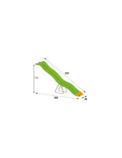 Glissière De Toboggan 3.32 M De Glisse Pour Plateforme De 1.5 M De Haut