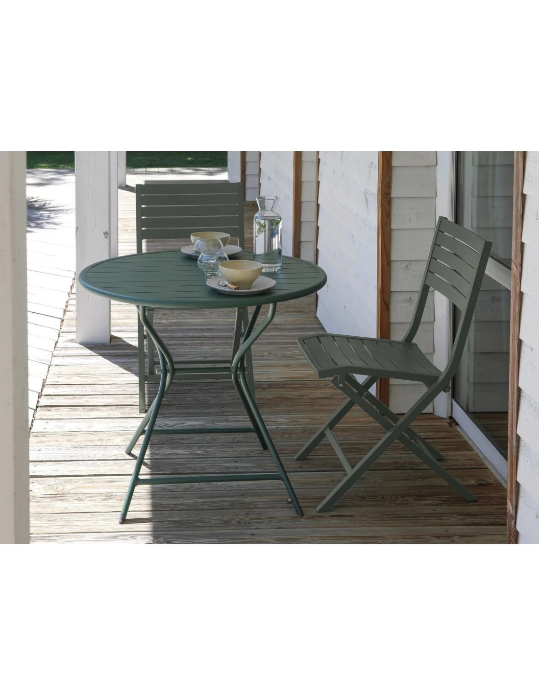 Guéridon Pliant Globe Ø80 Cm En Aluminium - Vert 2 Guéridon Pliant Globe Ø80 Cm En Aluminium - Vert – Image 2