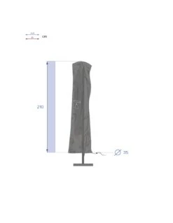 Housse De Parasol Déporté Taille S - H.210 Cm - Hespéride -Extérieur Meubles Magasin housse de parasol deporte taille s h210 cm hesperide 2