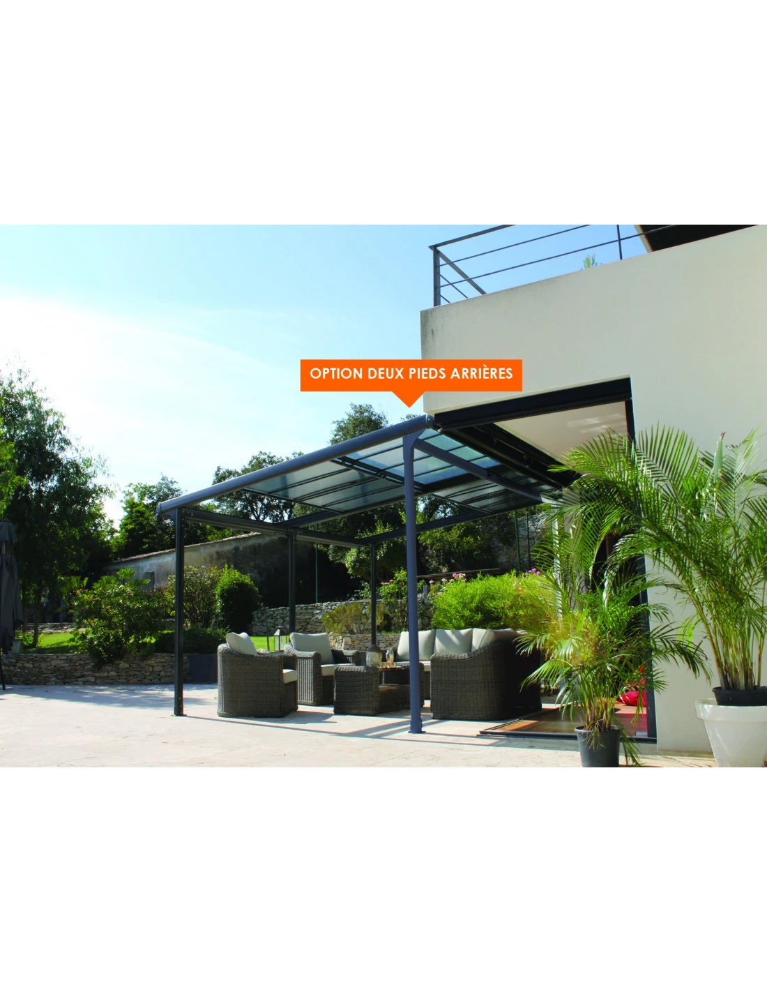 Kit De 2 Pieds Arrières Pour Pergola Autoportante AZURA 1 Kit De 2 Pieds Arrières Pour Pergola Autoportante AZURA