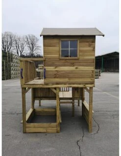 Maisonnette HUBERT Sur Pilotis Avec Bac à Sable -Extérieur Meubles Magasin maisonnette hubert sur pilotis avec bac a sable 4