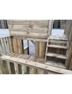 Maisonnette HUBERT Sur Pilotis Avec Bac à Sable -Extérieur Meubles Magasin maisonnette hubert sur pilotis avec bac a sable 6