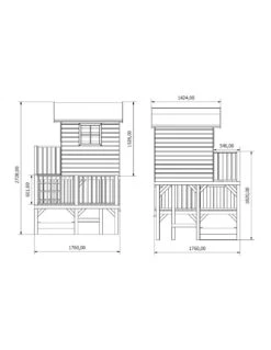 Maisonnette HUBERT Sur Pilotis Avec Bac à Sable -Extérieur Meubles Magasin maisonnette hubert sur pilotis avec bac a sable 8