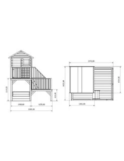 Maisonnette HUBERT Sur Pilotis Avec Bac à Sable -Extérieur Meubles Magasin maisonnette hubert sur pilotis avec bac a sable 9