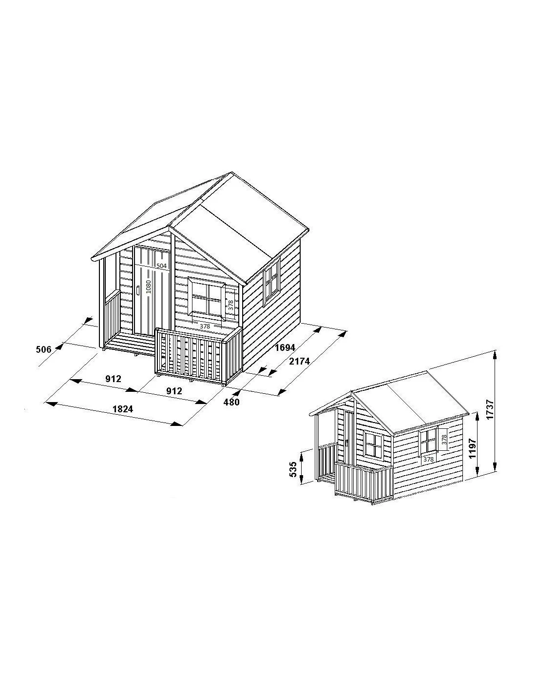 Maisonnette Loulou En Bois Avec Plancher Traité 4 Maisonnette Loulou En Bois Avec Plancher Traité – Image 4