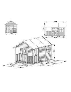 Maisonnette Manon En Bois Avec Plancher Inclus Traité -Extérieur Meubles Magasin maisonnette manon en bois avec plancher inclus traite 1