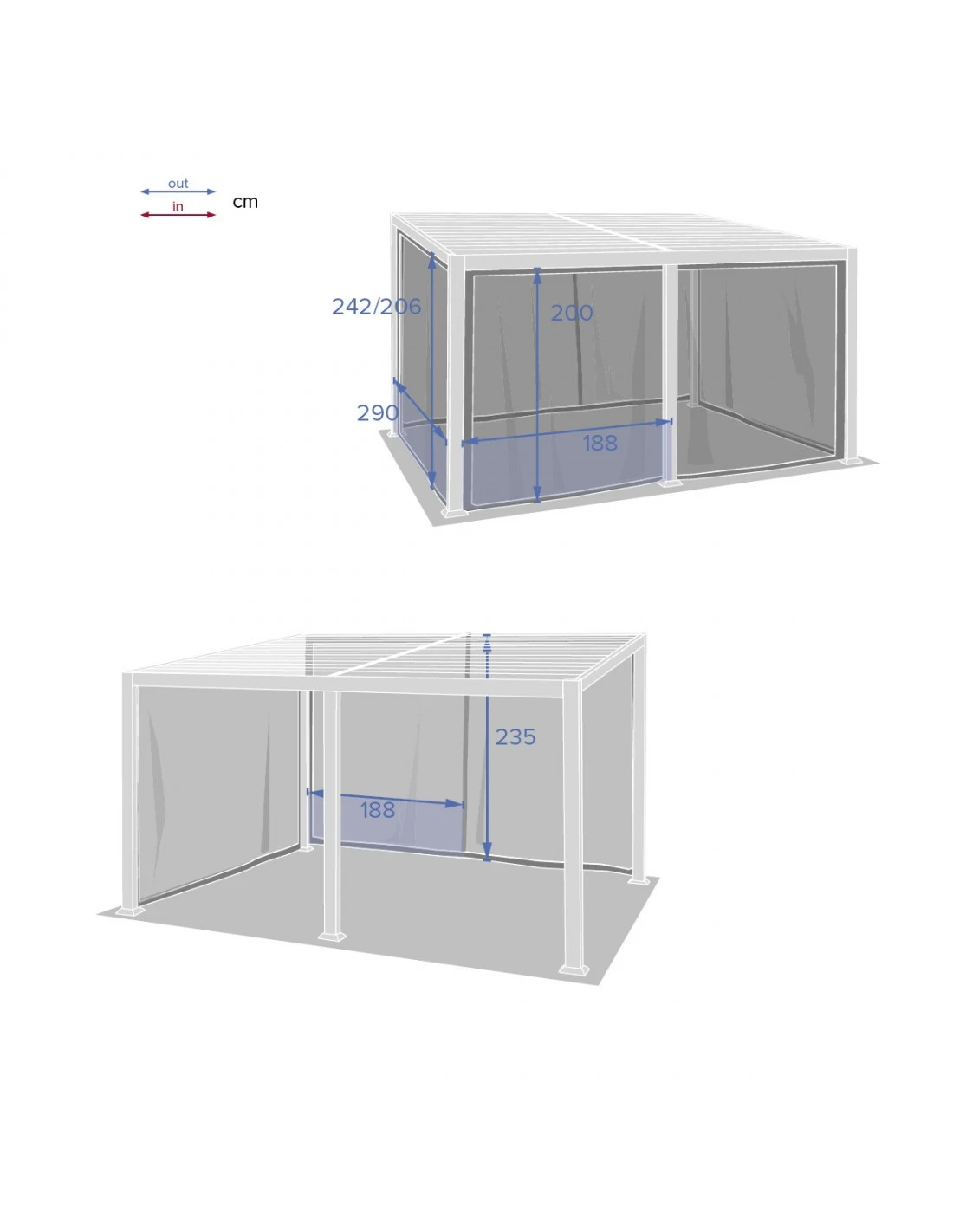 Moustiquaire Pour Tonnelle Avila 4x3 M Polyester 2 Moustiquaire Pour Tonnelle Avila 4x3 M Polyester – Image 2