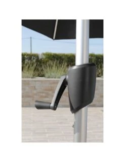 Parasol 300 Alu Anodisé Auto-inclinable Coloris Au Choix - Gris Chiné Foncé -Extérieur Meubles Magasin parasol 300 alu anodise auto inclinable coloris au choix 1 3