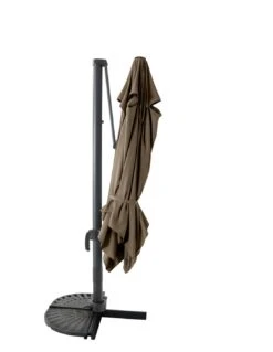 Parasol Déporté 3 X 3 M - Aluminium, Toile Polyester - Taupe -Extérieur Meubles Magasin parasol deporte 3 x 3 m aluminium toile polyester au choix 1