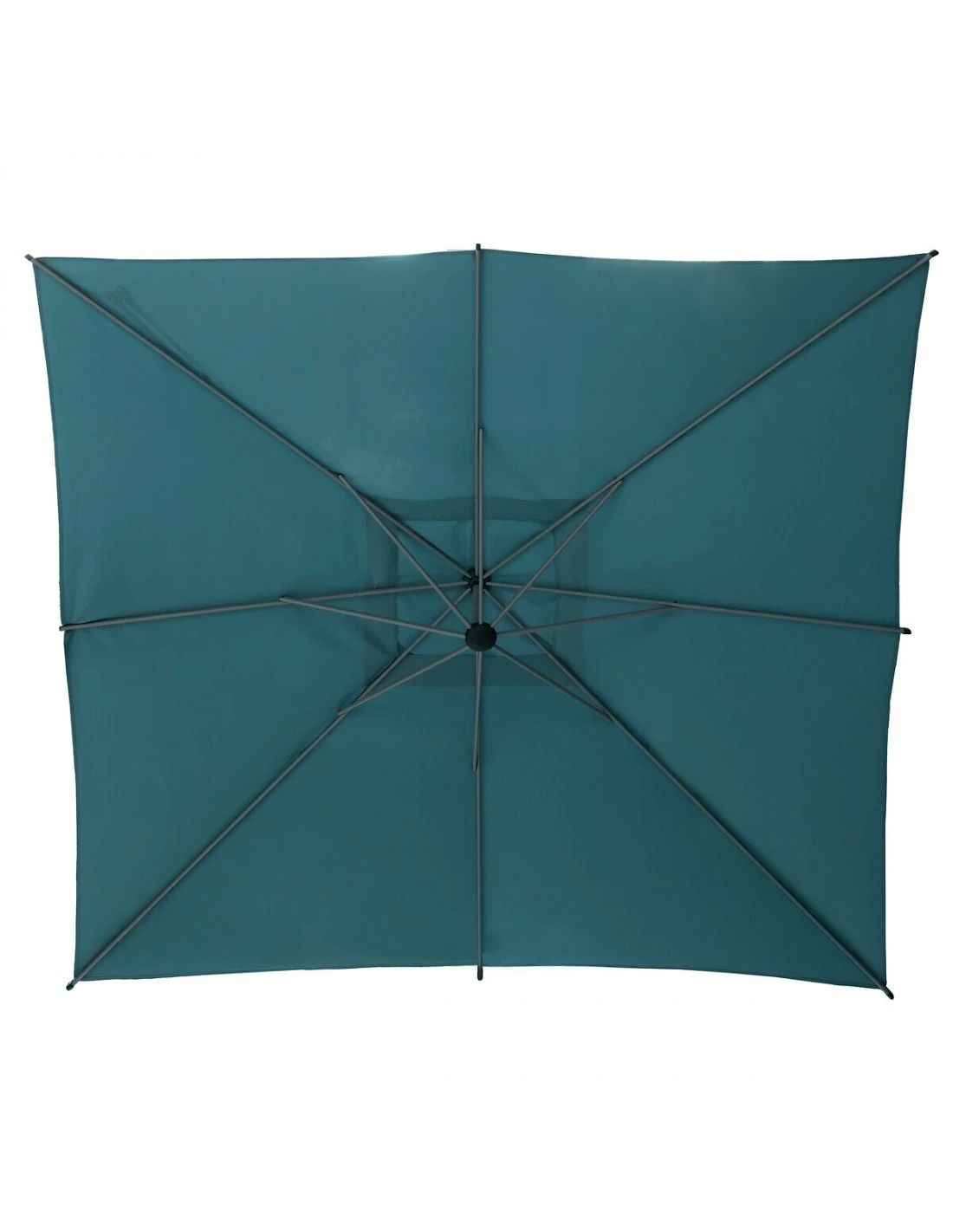 Parasol Déporté Carré Manoa 2.5x2.5 M - Acier Et Polyester - Bleu Canard 4 Parasol Déporté Carré Manoa 2.5x2.5 M - Acier Et Polyester - Bleu Canard – Image 4